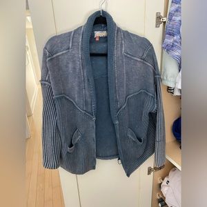 Anthropology blue cotton cardigan